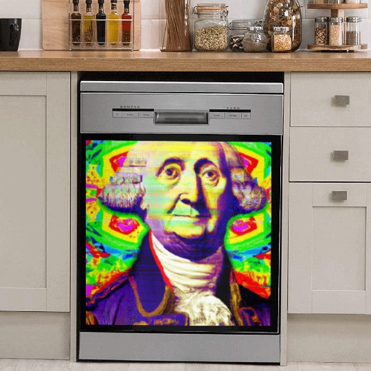 Trippy George Washington Dish Washer Covers