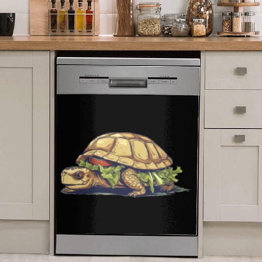Turtle Sandwich Sticker n' Dish Washer Covers Version