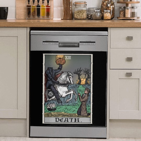 Death Tarot Card Terror Tarot Dish Washer Covers