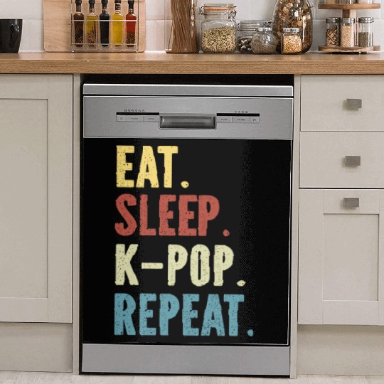 Eat Sleep K-Pop Repeat Dish Washer Covers