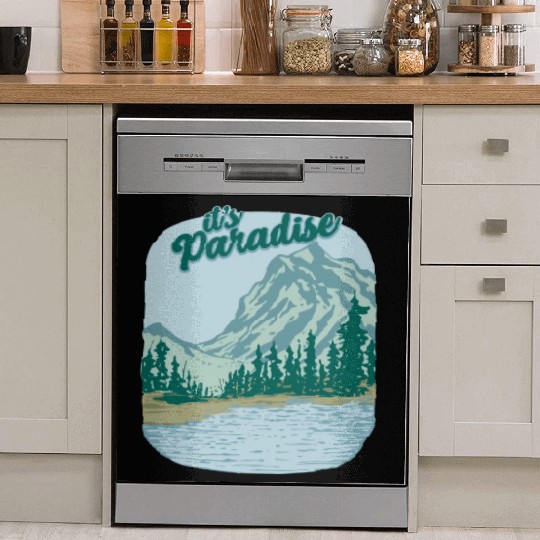 Mountain Landscape Paradise Dish Washer Covers
