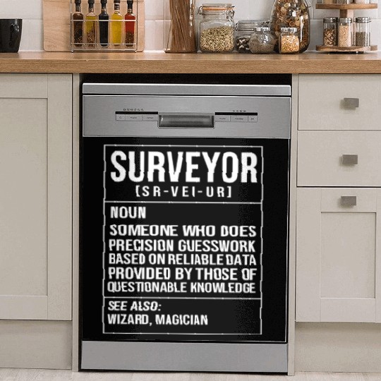 Engineer Land Surveying Definition Funny Surveyor Dish Washer Covers