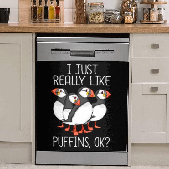 Atlantic Puffin Bird Lover Gift Women Cute Puffin Dish Washer Covers