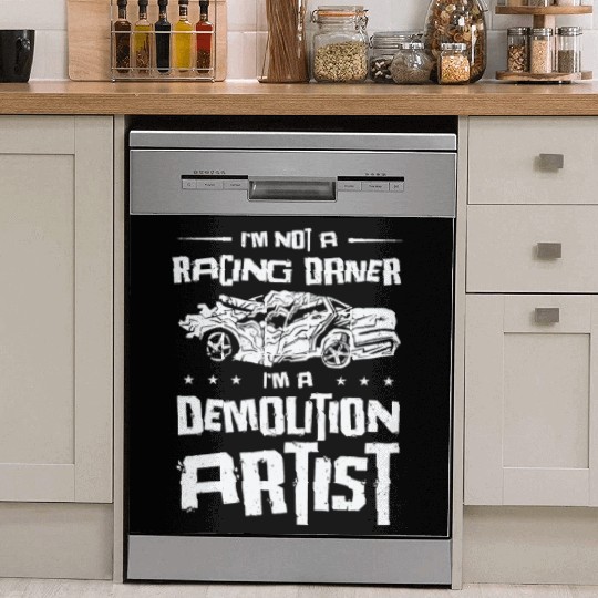 Demolition Derby Car Demo Driver Dish Washer Covers