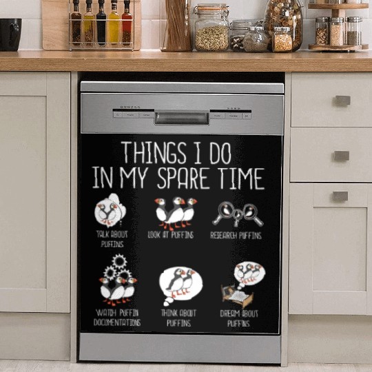 Funny Atlantic Puffin Bird Lover Women Puffin Dish Washer Covers