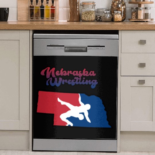 Nebraska Wrestling (USA Colors) Dish Washer Covers