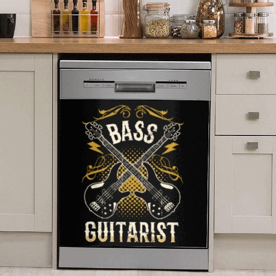 Bass Guitarist Guitar Musician Band Music Dish Washer Covers