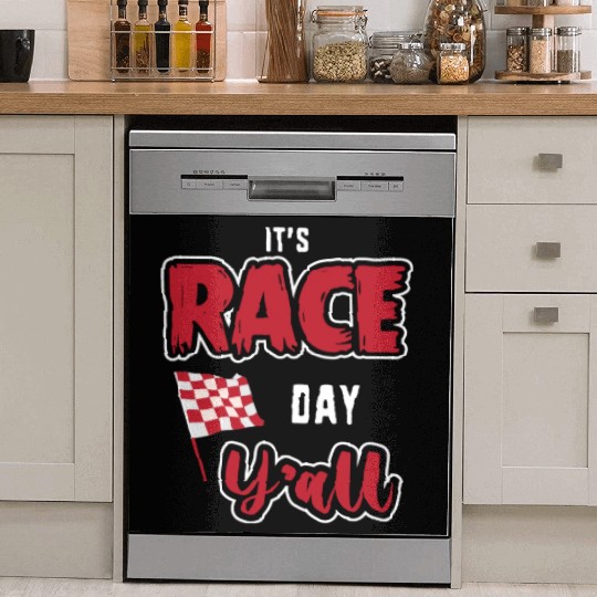 Its Race Day Yall Funny Dirt Track Racing Dish Washer Covers