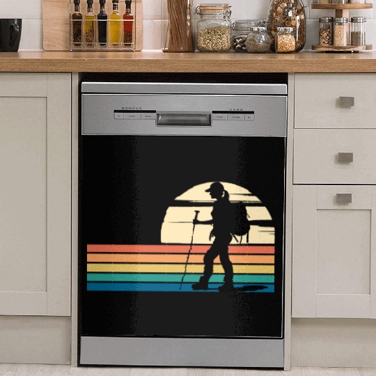 Hiking Female Hiker Colorful Dish Washer Covers