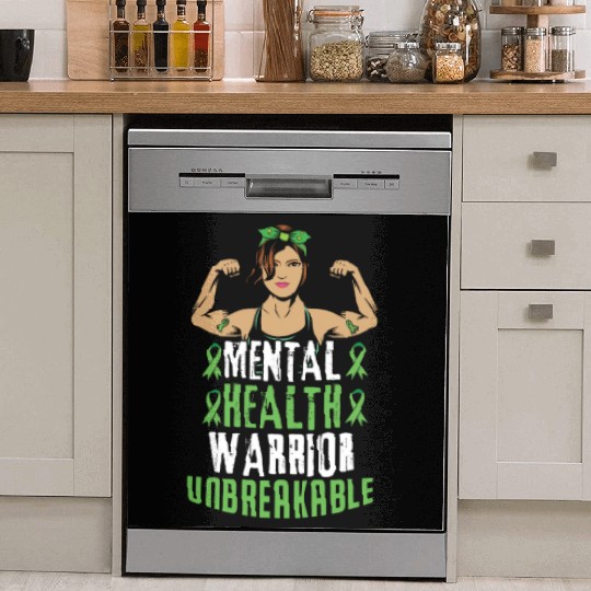 Green Mental Health Warrior Awareness Month Dish Washer Covers