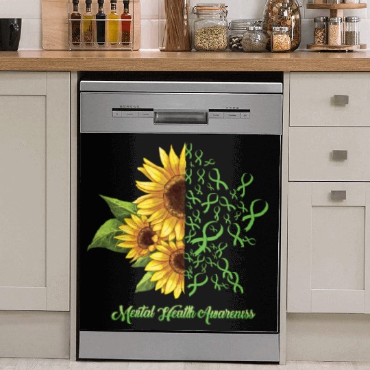 Sunflower May Green Mental Health Awareness Dish Washer Covers