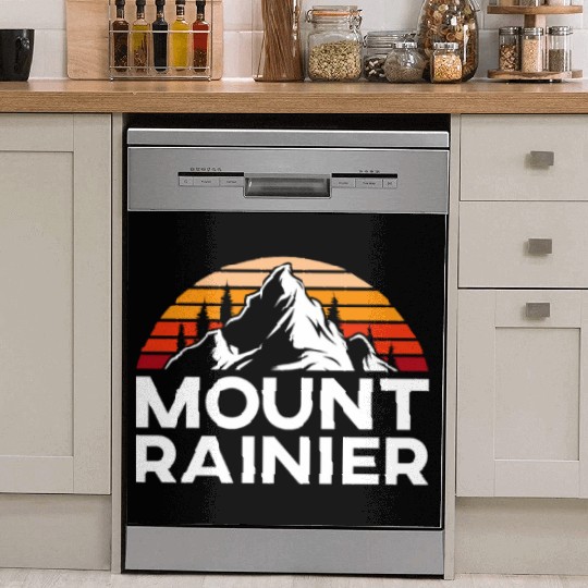 Mount Rainier Mountaineer Summit Sport Hiking Dish Washer Covers