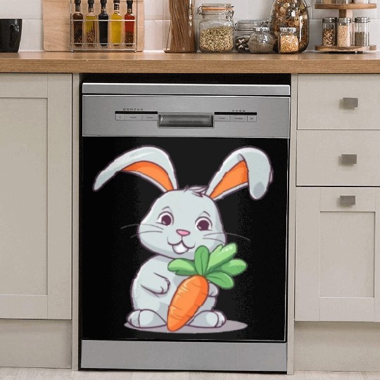 Rabbit Glasses Boys Girls Kids Easter Day Carrot Dish Washer Covers