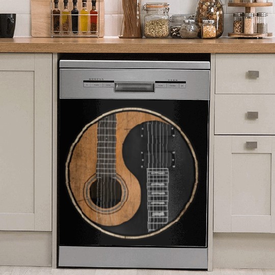 Ying Yang Guitar ArTwork Dish Washer Covers