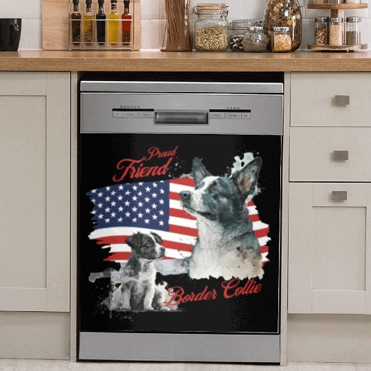 Proud Friend of American Border Collie Dog Dish Washer Covers