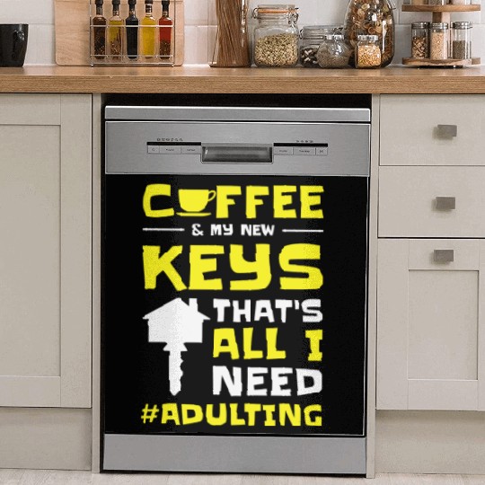 New Homeowner Housewarming Adulting Coffee Lover Dish Washer Covers