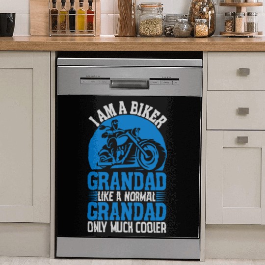 I'M A BIKER GRANDAD LIKE A NORMAL GRANDAD Dish Washer Covers