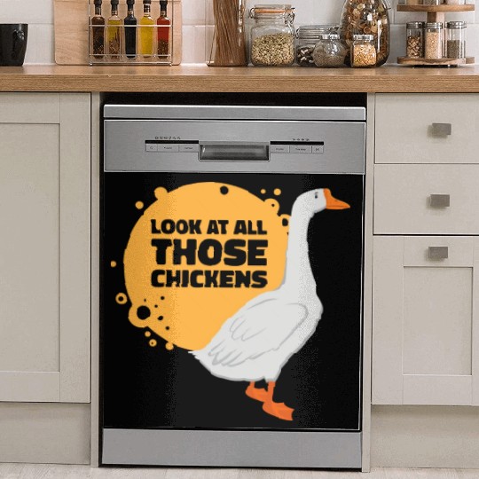 Goose Chickens Farm Animal Cartoon Farmer Dish Washer Covers