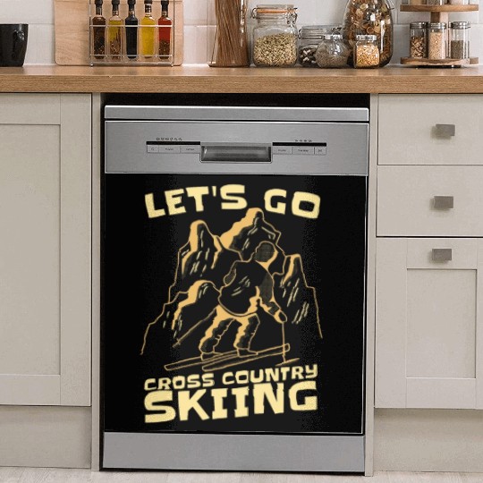 Cross Country Skiing Let's Go Cross Winter Sports Dish Washer Covers