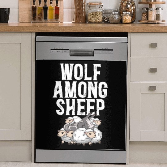 Wolf Among Sheep Wolves Animal Werewolf Wolf Lover Dish Washer Covers