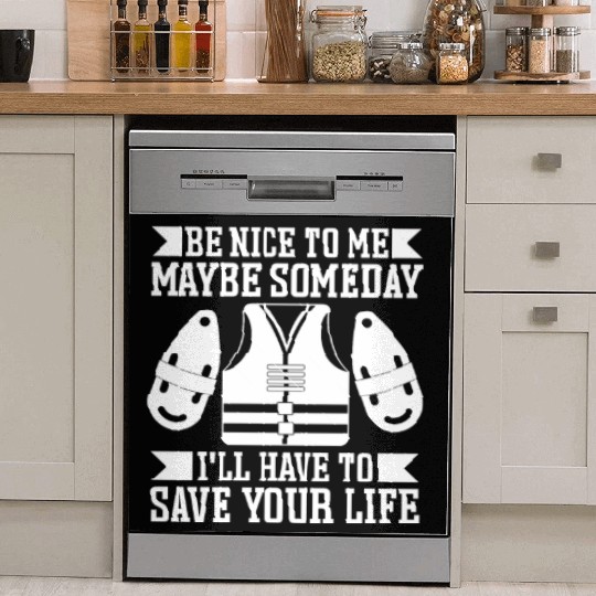 Lifeguard be nice to me swimming pool guard Dish Washer Covers