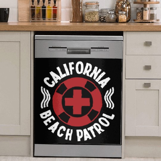 Lifeguard california beach patrol pool guard Dish Washer Covers