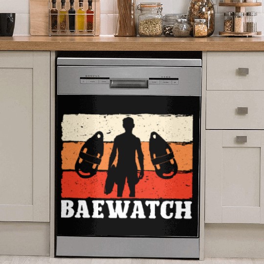 Lifeguard baewatch swimming pool guard sea rescuer Dish Washer Covers