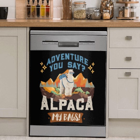 Alpaca my Bags Hiking funny Mountain fan Hiker Dish Washer Covers