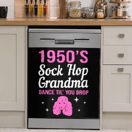 Retro Dance 1950s Sock Hop Dancing Grandma Dish Washer Covers