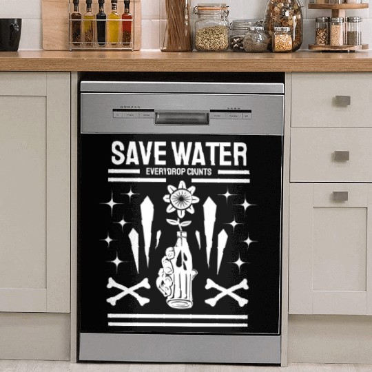 Earth Day Save Water Every Drop Counts Nature Dish Washer Covers