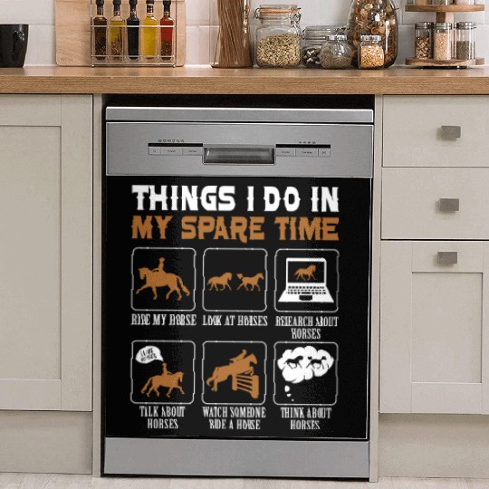 Horse Lover Equestrian Riding Things I Do In My Dish Washer Covers