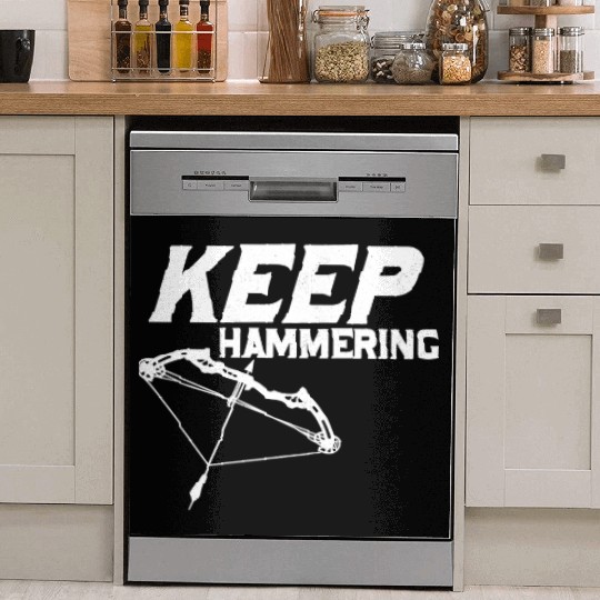 Keep Hammering Archery Target Bow & Arrows Dish Washer Covers