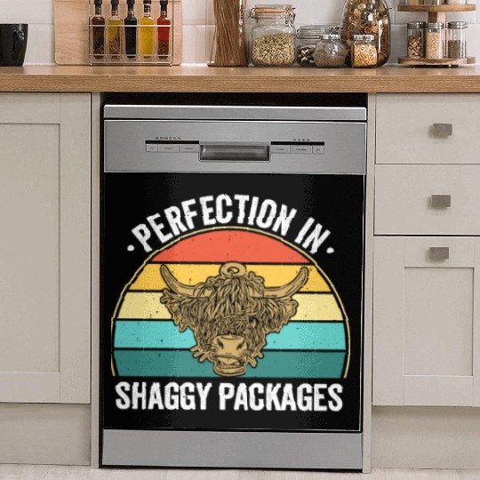 Perfection In Shaggy Packages Highland Cow Dish Washer Covers