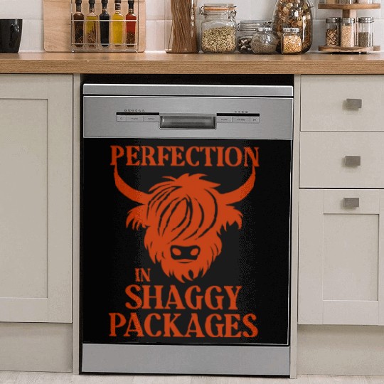 Perfection In Shaggy Packages Highland Cow Dish Washer Covers
