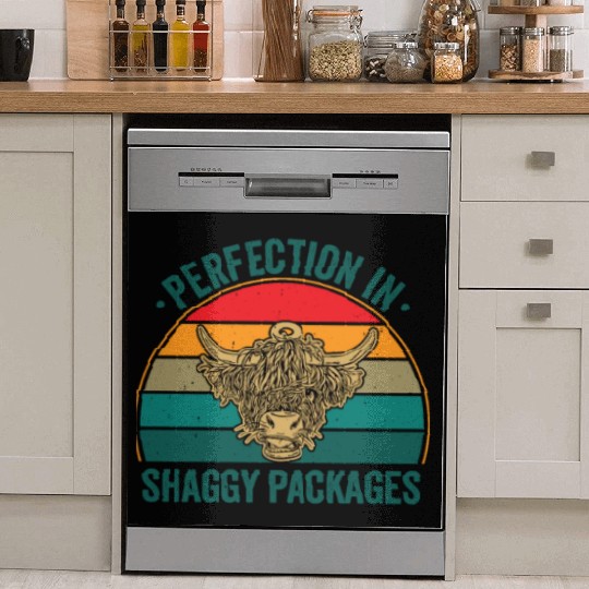 Perfection In Shaggy Packages Highland Cow Dish Washer Covers