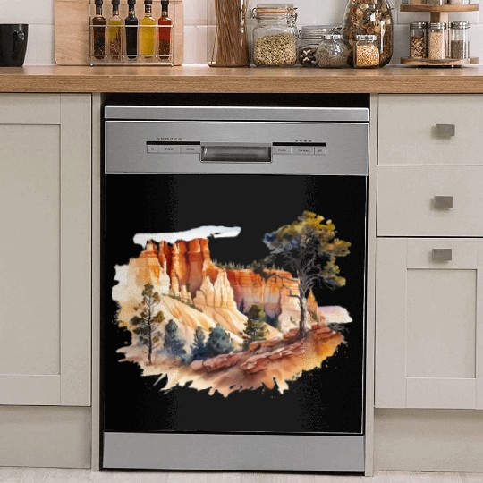 Bryce Canyon Watercolor Wonderland Dish Washer Covers