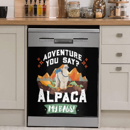 Alpaca my Bags Hiking funny Mountain fan Hiker Dish Washer Covers