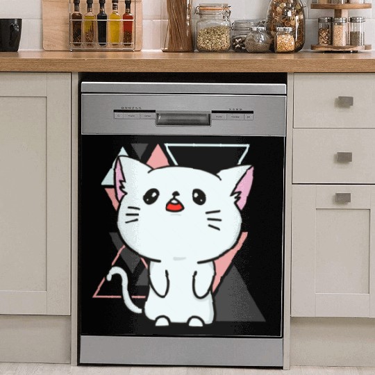 Cute little cat adorable kitty Kittenlove cat mom Dish Washer Covers