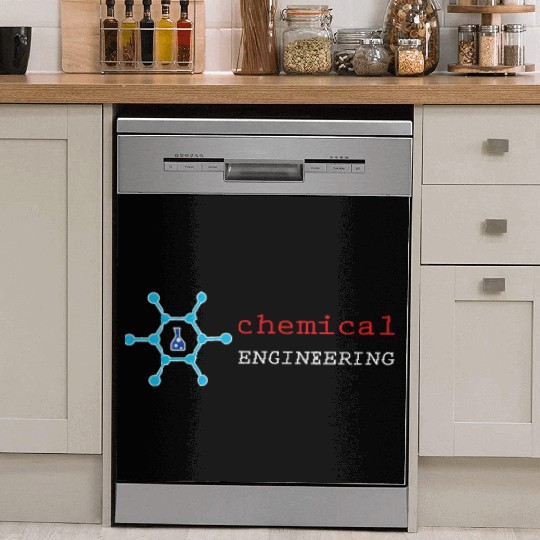chemical engineering text, chemistry logo Dish Washer Covers