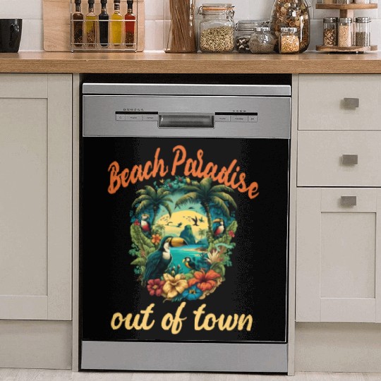 Beach Paradise Out Of Town for a Beach Dish Washer Covers
