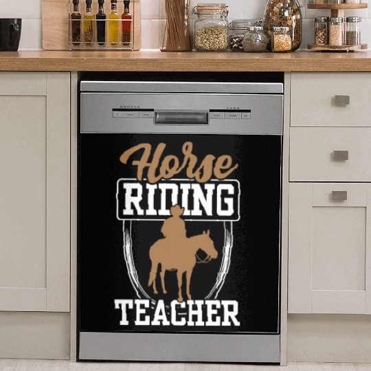 Horse Riding Teacher Equestrian Rider Lover Dish Washer Covers