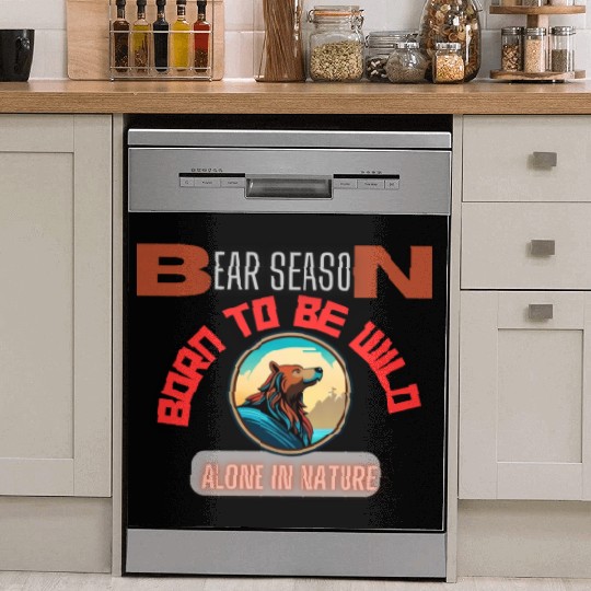 BORN TO BE WILD BEAR Dish Washer Covers