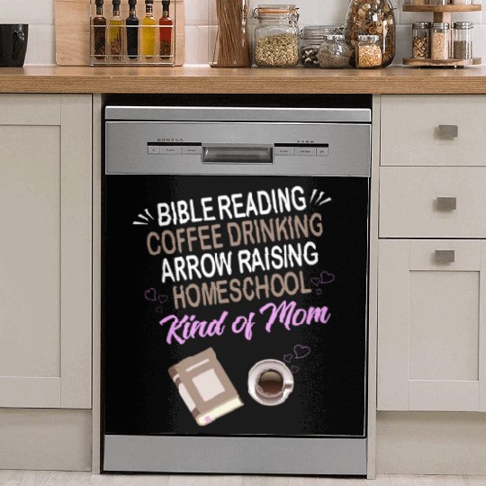 BIBLE READING COFFEE DRINKING ARROW RAISING Dish Washer Covers