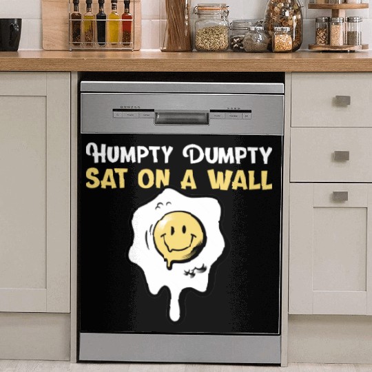 Humpty Dumpty Nursery Rhymes For Funny People Dish Washer Covers