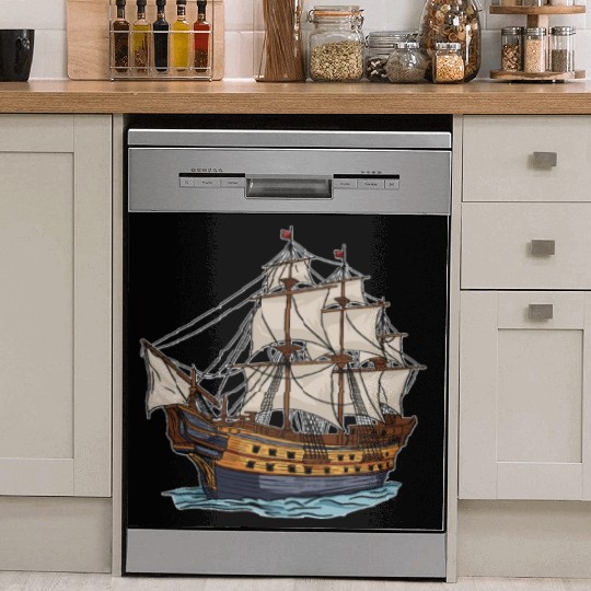 Columbus Day 1492 Ship Dish Washer Covers