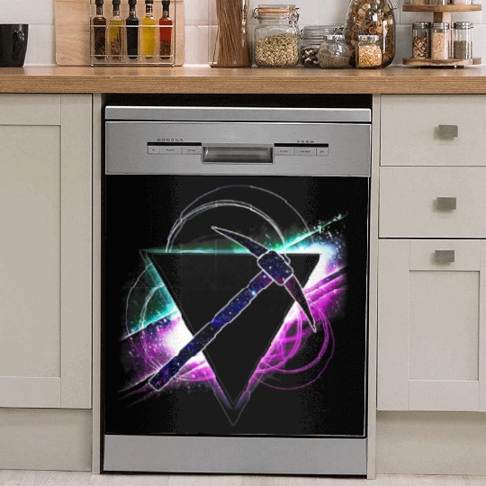 Aesthetic Galaxy Pick Axe Miner Dish Washer Covers