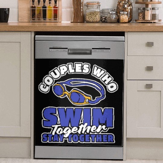 Swimming Swimmer Couple Dish Washer Covers