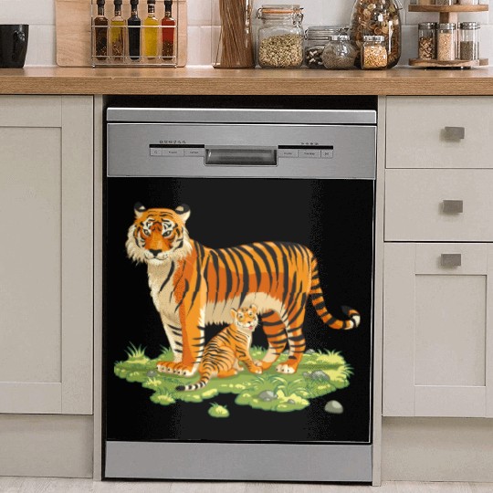 Mother And Son Tiger Dish Washer Covers
