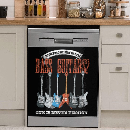 Bass Guitar Grunge Dish Washer Covers
