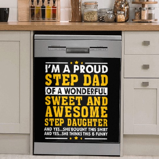 Funny Step Dad Dish Washer Covers Fathers Day Gift Step Daughte